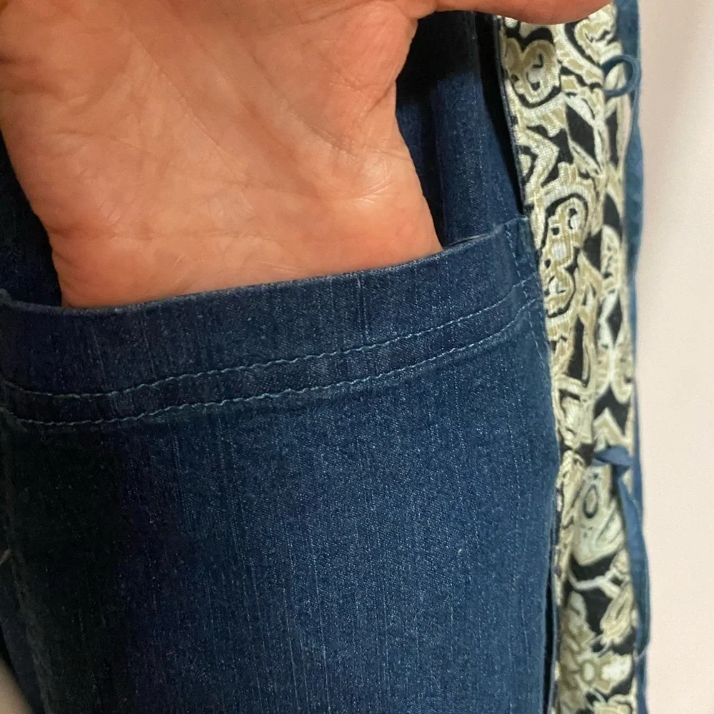 Reborn Denim Hooded Coat  with Patterned Lining
